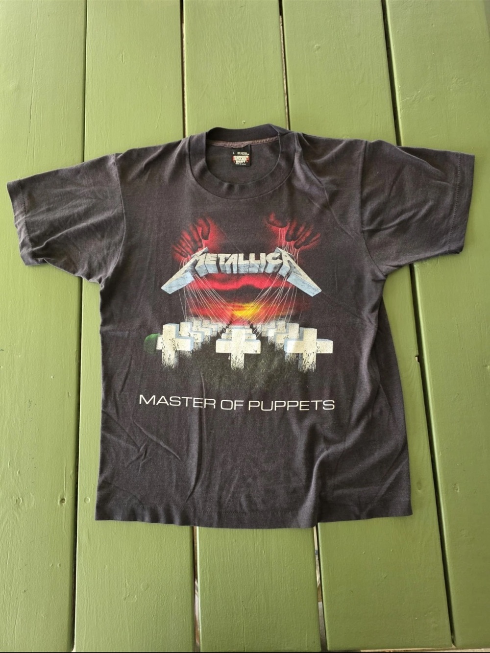 Vintage 1991 Metallica Master Of Puppets Brockum TShirt Large USA Band Tee